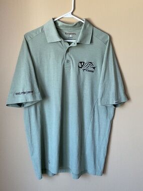 Simms  G. Lommis Skeleton Crew Fishing Polo Size L